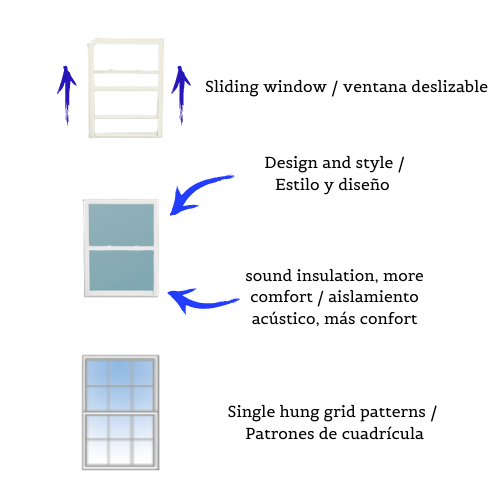 White vinyl windows with grids